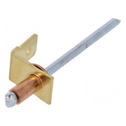Terminal plat 6,3mm 0,8mm tată cu nit din cupru | Electronic-mag.ro | Componente Electronice