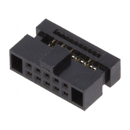 Conector IDC mufă mamă 10 PIN pentru cablu bandă 0,635mm | Electronic-mag.ro | Componente Electronice