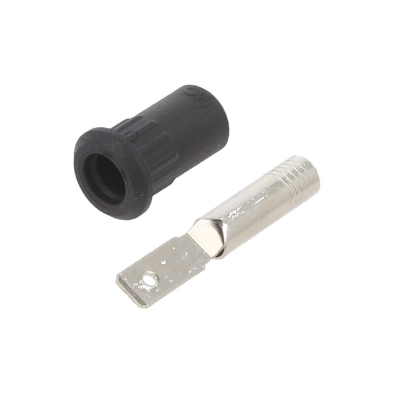 Conector banană 4mm soclu 25A 30VAC 60VDC negru nichelat | Electronic-mag.ro | Componente Electronice Conector banană 4mm soclu 25A 30VAC 60VDC negru nichelat | Electronic-mag.ro | Componente Electronice