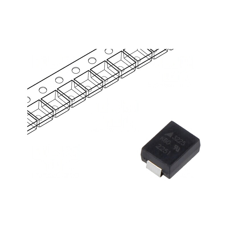 Varistor ceramic SMD 3225 60VAC 85VDC 2.2J 400A 100V 250pF | Electronic-mag.ro | Componente Electronice