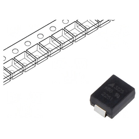 Varistor ceramic SMD 3225 60VAC 85VDC 2.2J 400A 100V 250pF | Electronic-mag.ro | Componente Electronice