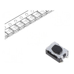 Microîntrerupător TACT SPST-NO 0,05A 32VDC SMT Poz: 2 | Electronic-mag.ro | Componente Electronice
