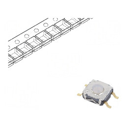 Microîntrerupător TACT SPST-NO 0,05A 32VDC SMT Poz: 2 | Electronic-mag.ro | Componente Electronice