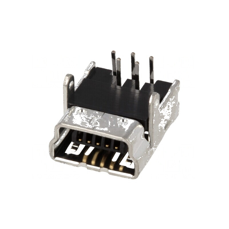 Conector USB B mini soclu 90° pentru PCB THT PIN 5 | Electronic-mag.ro | Componente Electronice Conector USB B mini soclu 90° pentru PCB THT PIN 5 | Electronic-mag.ro | Componente Electronice