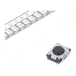 Microîntrerupător TACT SPST-NO 0,05A/12VDC SMT Poz: 2 | Electronic-mag.ro | Componente Electronice