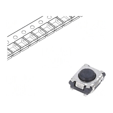 Microîntrerupător TACT SPST-NO 0,05A/12VDC SMT Poz: 2 | Electronic-mag.ro | Componente Electronice