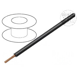 Cablu FlexiVolt-E 1x0,1mm2 cu litat de cupru PVC negru 150V -10÷70°C | Electronic-mag.ro | Componente Electronice