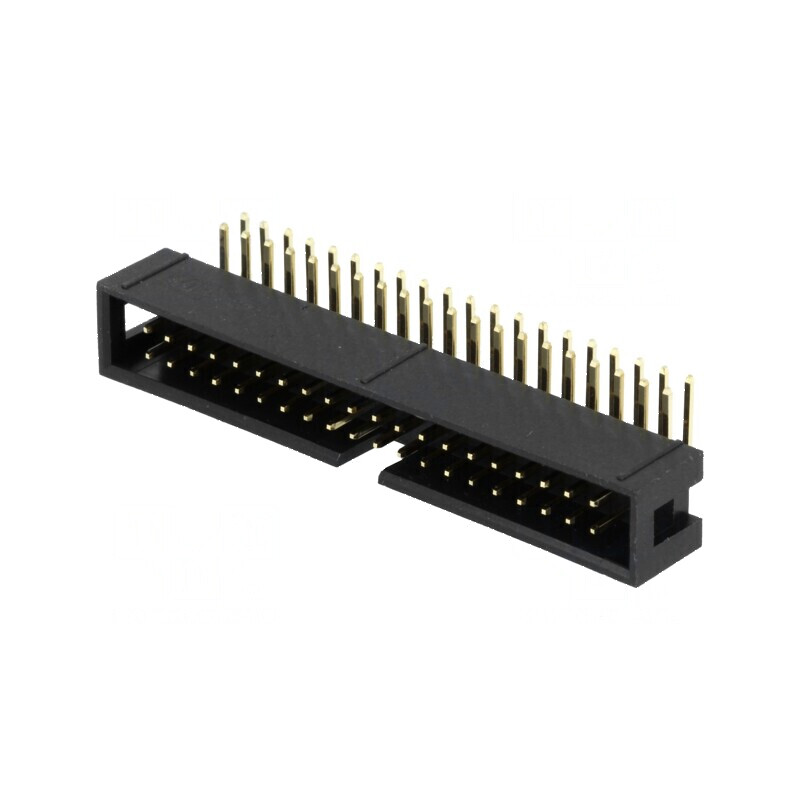 Conector IDC soclu tată 40 pini unghi 90° THT aurit 2,54mm | Electronic-mag.ro | Componente Electronice Conector IDC soclu tată 40 pini unghi 90° THT aurit 2,54mm | Electronic-mag.ro | Componente Electronice