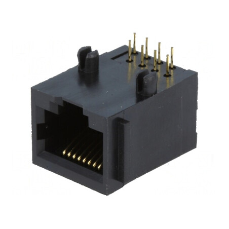 Conector RJ45 soclu 8p8c THT 90° | Electronic-mag.ro | Componente Electronice