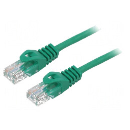 Cablul de rețea Patch cord U/UTP 5e CCA PVC verde 1m 26AWG Fire: 8 | Electronic-mag.ro | Componente Electronice