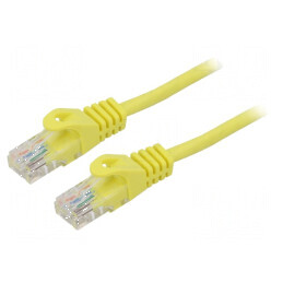 Patch cord U/UTP 5e 1m 26AWG CCA PVC galben | Electronic-mag.ro | Componente Electronice