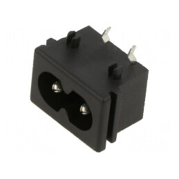Conector alimentare AC 2,5A 250VAC IEC 60320 2570 soclu tată | Electronic-mag.ro | Componente Electronice