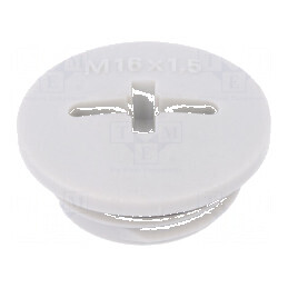 Capac protecție M16 1,5 IP68 poliamidă gri deschis 7mm | Electronic-mag.ro | Componente Electronice