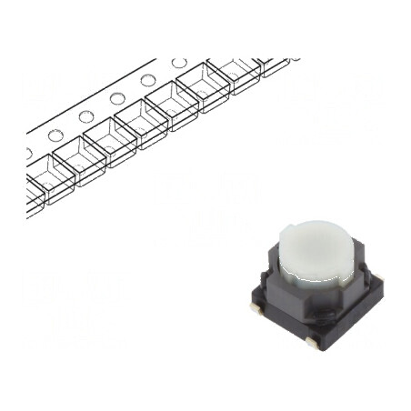 Microîntrerupător TACT SPST 0,02A/15VDC SMT fără 3,5mm | Electronic-mag.ro | Componente Electronice