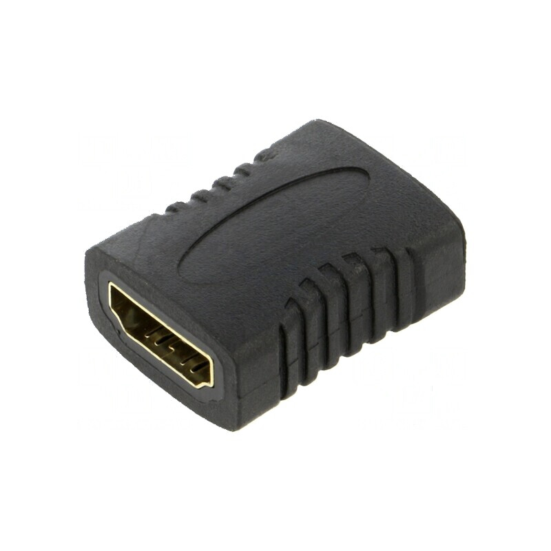 Adaptor HDMI 1.4 Negru cu Soclu pe Ambele Părți | Electronic-mag.ro | Componente Electronice