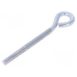 Cârlig inelar din oțel zincat, 80mm filet, 120mm lungime totală | Electronic-mag.ro | Componente Electronice