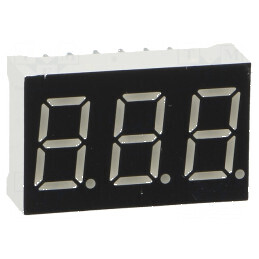 Afișaj LED 7 segmente 9,14mm roșu 0,36 Nr.car 3 6,5mcd | Electronic-mag.ro | Componente Electronice