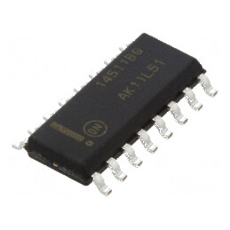 IC BCD 7 Segmente Decodor Declanșator Clichet SMD | Electronic-mag.ro | Componente Electronice