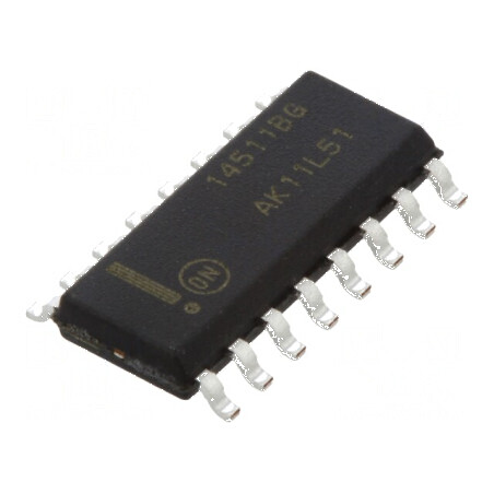 IC BCD 7 Segmente Decodor Declanșator Clichet SMD | Electronic-mag.ro | Componente Electronice