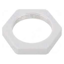 Piuliță M32 poliamidă 7mm Cheie 41mm gri deschis Pas 1,5 | Electronic-mag.ro | Componente Electronice