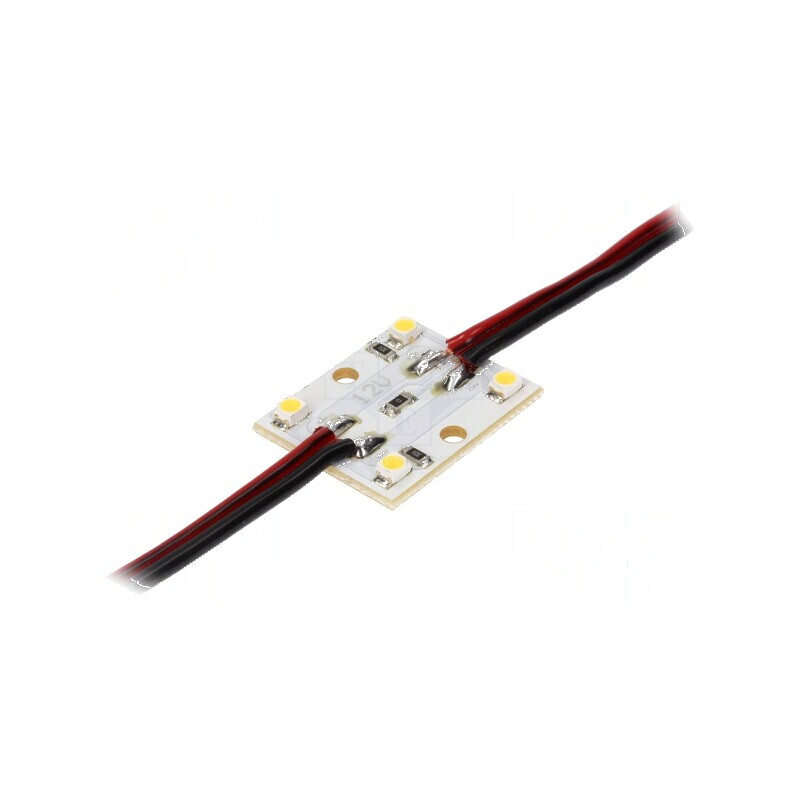 LED alb cald 0,48W 21lm 120° 4 diode 27x22mm 12VDC | Electronic-mag.ro | Componente Electronice LED alb cald 0,48W 21lm 120° 4 diode 27x22mm 12VDC | Electronic-mag.ro | Componente Electronice