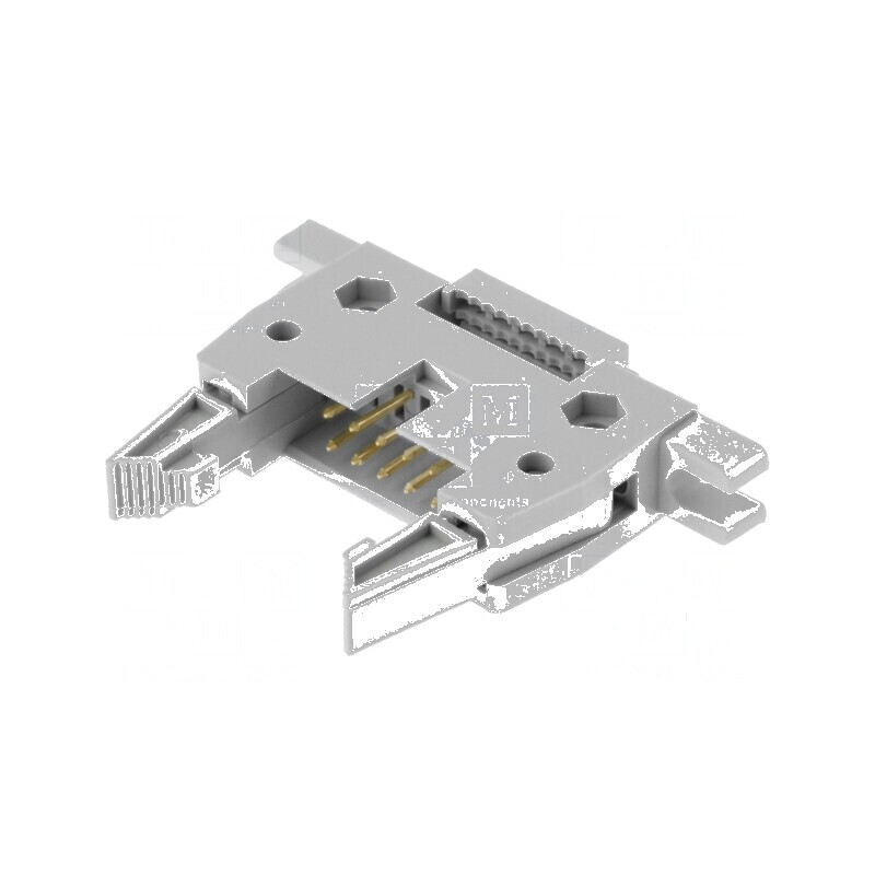 Conector IDC mufă tată 10 pini cu suport și ejector 3A | Electronic-mag.ro | Componente Electronice