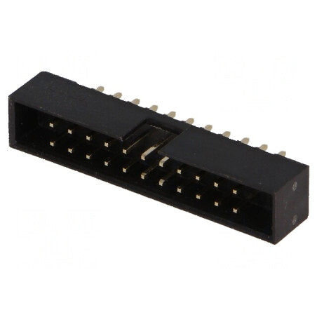 Conector IDC soclu tată 22 PIN THT aurit 2mm negru | Electronic-mag.ro | Componente Electronice