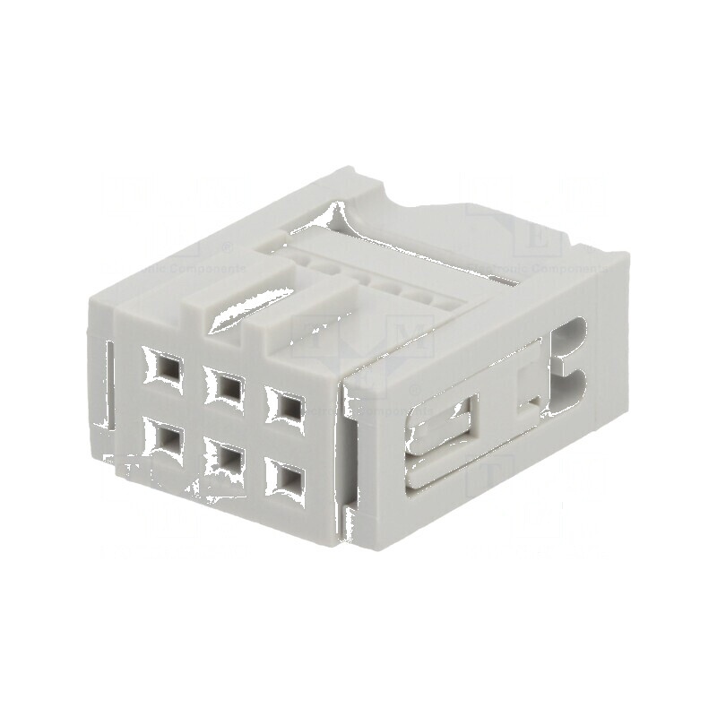 Conector IDC mufă mamă 6 PIN aurit cu presare cablu | Electronic-mag.ro | Componente Electronice