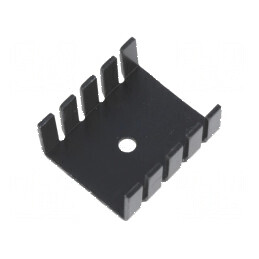 Radiator presat TO220 negru aluminiu 30mm x 25mm x 12.5mm | Electronic-mag.ro | Componente Electronice