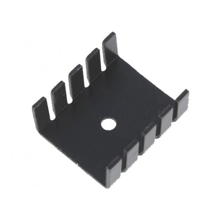 Radiator presat TO220 negru aluminiu 30mm x 25mm x 12.5mm | Electronic-mag.ro | Componente Electronice
