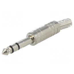Conector Jack 6,3mm Mufă Tată Stereo cu Manșon Piste 3 Drept | Electronic-mag.ro | Componente Electronice