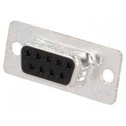 Mufă D-Sub PIN 9 mamă cu cablu lipire, contacte bronz-fosfor | Electronic-mag.ro | Componente Electronice