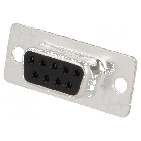 Mufă D-Sub PIN 9 mamă cu cablu lipire, contacte bronz-fosfor | Electronic-mag.ro | Componente Electronice