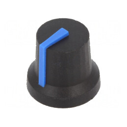 Buton rotativ cu indicator din plastic, Ø6mm, Ø16,8x14,5mm | Electronic-mag.ro | Componente Electronice