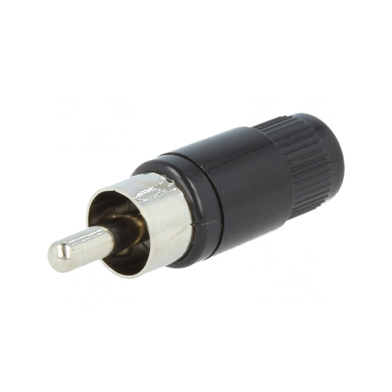 Conector RCA mufă tată drept lipire neagră nichelat | Electronic-mag.ro | Componente Electronice Conector RCA mufă tată drept lipire neagră nichelat | Electronic-mag.ro | Componente Electronice