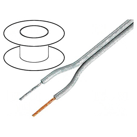 Cablu difuzor 2x0,35mm2 OFC gri neecranat PVC | Electronic-mag.ro | Componente Electronice