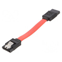 Cablu SATA III roșu, 0,1m, mufă din ambele părți | Electronic-mag.ro | Componente Electronice