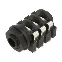 Conector Jack 6,3mm Stereo cu Întrerupător 3 Piste | Electronic-mag.ro | Componente Electronice