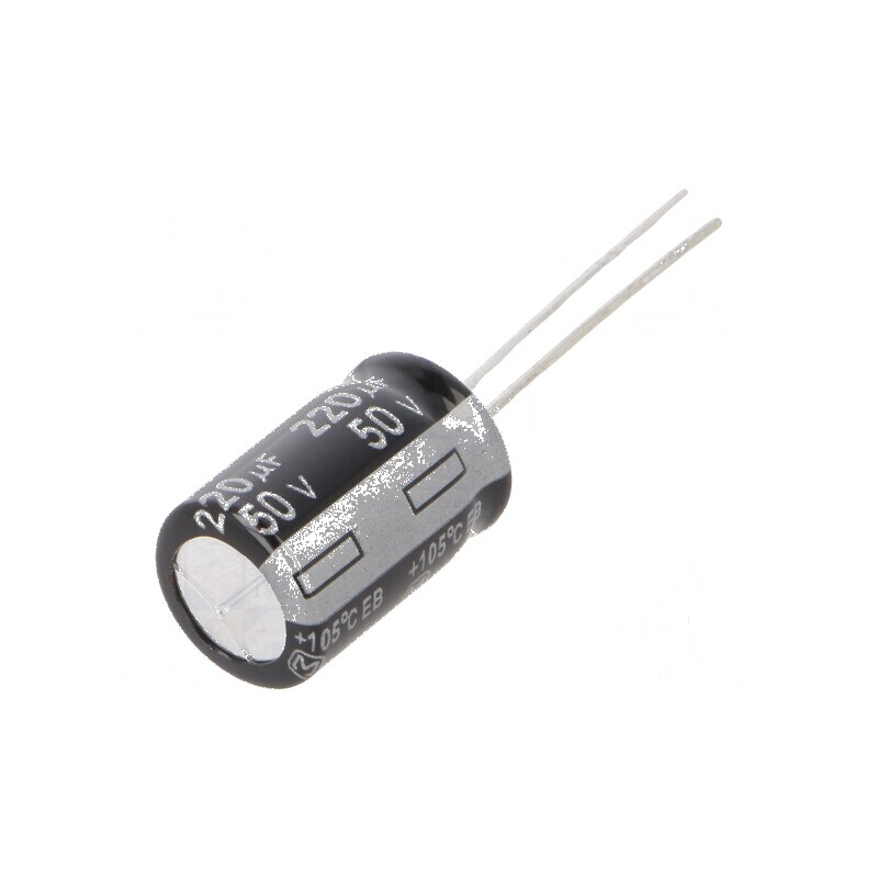 Condensator electrolitic THT 220uF 50VDC Ø10x16mm 5mm | Electronic-mag.ro | Componente Electronice