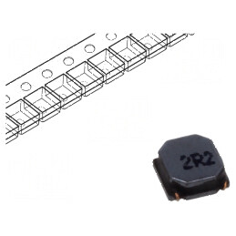 Inductor SMD 220uH 500mA 1,55Ω ±20% 7,3x7,3x3,55mm | Electronic-mag.ro | Componente Electronice