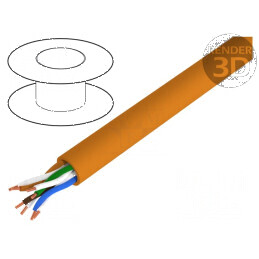Cablu BiTLAN U/UTP 5e 4x2x24AWG pentru transmisie de date | Electronic-mag.ro | Componente Electronice