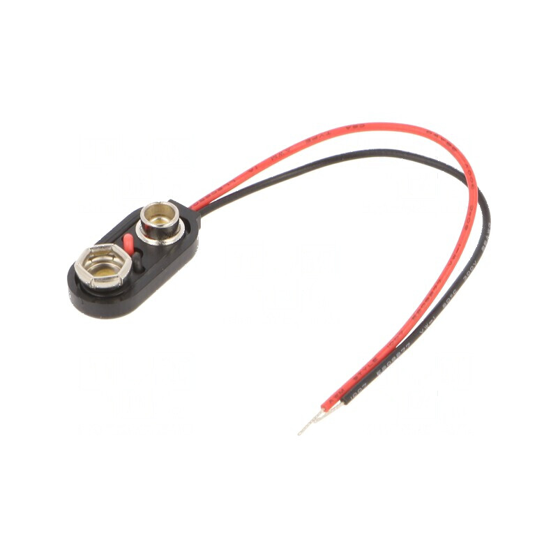 Conector 6F22 cu cabluri de 100mm pentru baterii 6F22/6LR61 | Electronic-mag.ro | Componente Electronice Conector 6F22 cu cabluri de 100mm pentru baterii 6F22/6LR61 | Electronic-mag.ro | Componente Electronice