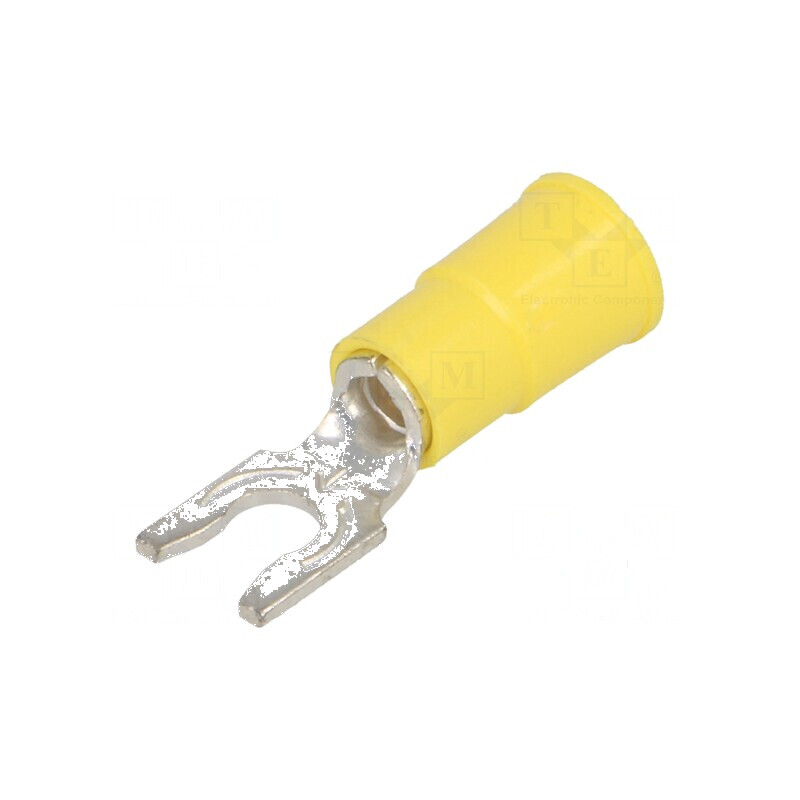 Furcă M4 Ø 4,32mm crimpat pe cablu izolată galbenă | Electronic-mag.ro | Componente Electronice Furcă M4 Ø 4,32mm crimpat pe cablu izolată galbenă | Electronic-mag.ro | Componente Electronice
