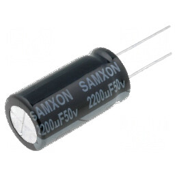 Condensator electrolitic THT 2200uF 50V Ø16x30mm ±20% | Electronic-mag.ro | Componente Electronice
