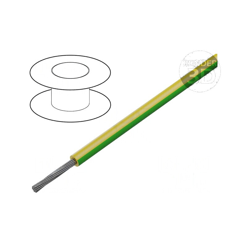 Cablu SiF 1x1,5mm2 litat Cu silicon verde-galben 60-180°C | Electronic-mag.ro | Componente Electronice