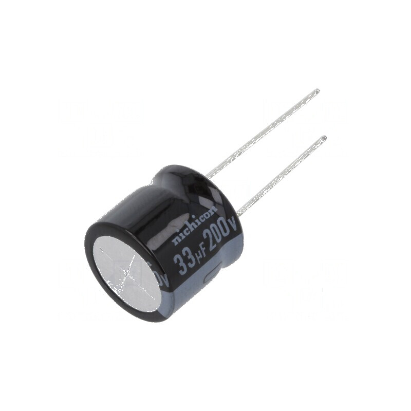 Condensator electrolitic THT 33uF 200VDC Ø16x15mm ±20% 1000h | Electronic-mag.ro | Componente Electronice