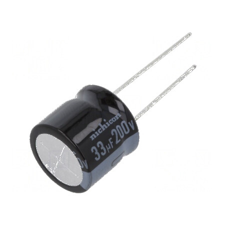 Condensator electrolitic THT 33uF 200VDC Ø16x15mm ±20% 1000h | Electronic-mag.ro | Componente Electronice