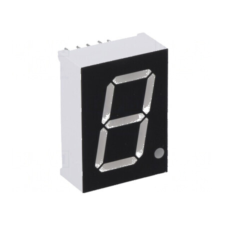 Afișaj LED 7 segmente 20,4mm 0,8 Nr.car ambră 60mcd | Electronic-mag.ro | Componente Electronice