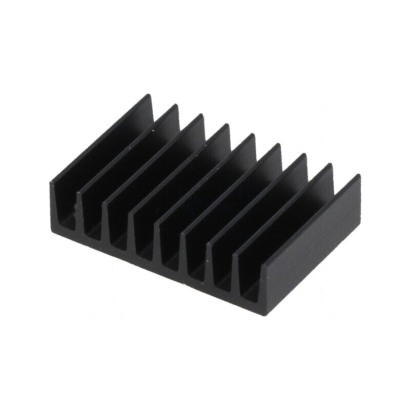 Radiator extrudat negru 13mm L, 19mm W, 4.8mm H, 29K/W | Electronic-mag.ro | Componente Electronice