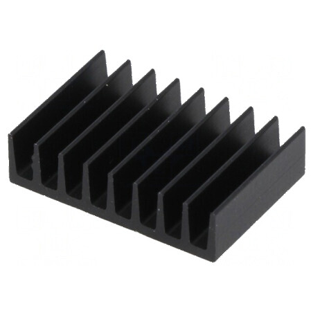 Radiator extrudat negru 13mm L, 19mm W, 4.8mm H, 29K/W | Electronic-mag.ro | Componente Electronice